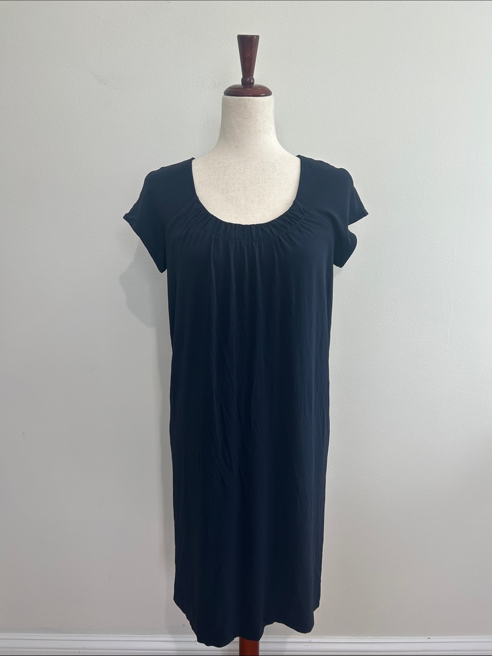 Vince Navy Midi Scoop-Neck Dress Size Small EUC